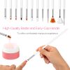 20PCS Nail Art Brushes Manicure Kit Polish Brush Tool 15 Brush Set 5 Dotting Pen