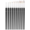 10Pcs Miniature Detail Paint Brush Set Detail Liner Fine Micro Art Brush for Acrylic Oil Painting Nail Scale Model
