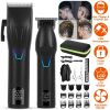 Cordless Clipper Trimmer Set for Men Electric Barber Clipper Hair Cutting Combo Set Beard T Outliner Shaver Trimmers Haircut Grooming Kit